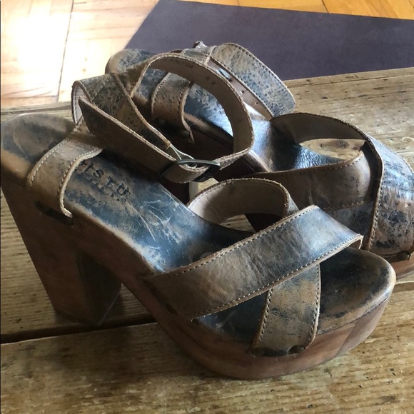 Bed Stu Madeline Distressed Platform Heels - Picture 2 of 7